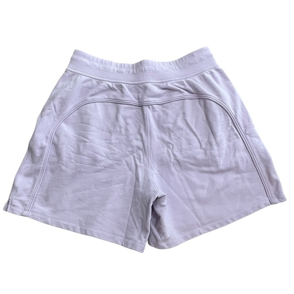 Lululemon All Yours High Rise Short 7” Cotton Terry Lavender Dew Size 12 - Picture 2 of 6